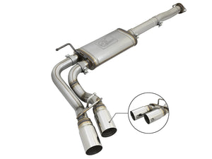 aFe Exhaust Toyota Tacoma (2005-2015) 3" Rebel Series in 409 Stainless Steel w/ Dual Tip