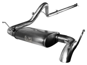 aFe Exhaust Jeep Wrangler JK (2011-2011) 2.5" Mach Force-Xp Hi-Tuck Series in 409 Stainless Steel w/ Single Exit
