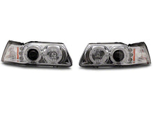 Load image into Gallery viewer, Raxiom Projector Headlights Ford Mustang SN95 (99-04) [Dual LED Halo] Chrome Housing/ Clear Lens or Black Housing/ Smoked Lens Alternate Image