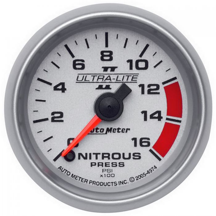 286.01 AutoMeter Ultra-Lite Series Stepper Motor Nitrous Pressure Gauge (0-1600 PSI) 4974 - Redline360