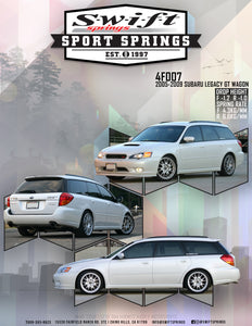 314.25 Swift Spec-R Lowering Springs Subaru Legacy GT (2005-2009) 4F007 - Redline360
