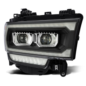 651.00 AlphaRex Projector Headlights Dodge Ram 2500 (2019-2021) Pro Series - Sequential Turn - Alpha-Black/Black - Redline360