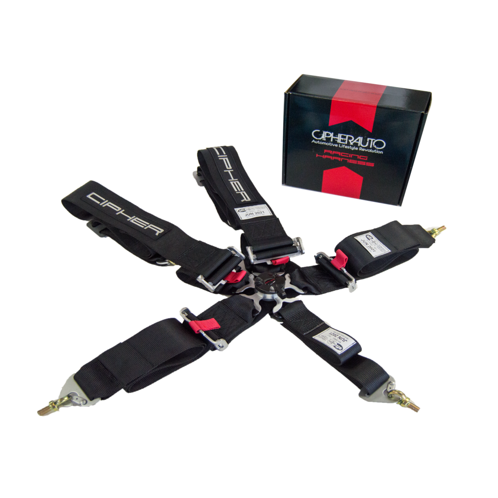 Cipher Racing Red 5 Point Camlock Racing Harness (Sold in Single)