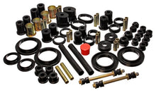 Load image into Gallery viewer, Energy Suspension Hyper-Flex Master Bushing Set Ford Mustang [No Transmission Mount] (85-93) Red or Black - Black Alternate Image