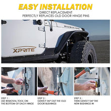 Load image into Gallery viewer, 24.99 Xprite 8PC Replacement Door Hinge Bushing Set Jeep Wrangler 4-Door JK JL (2007-2020) ZS-0126 - Redline360 Alternate Image