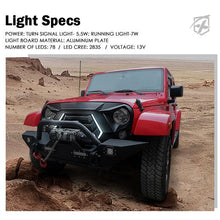 Load image into Gallery viewer, Xprite Grille Jeep Wrangler JK/JKU (2007-2018) Angry Grille Vader Series w/ Turn Signal &amp; LED Lights - Default Title Alternate Image