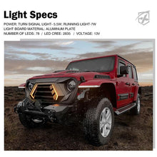 Load image into Gallery viewer, Xprite Grill Jeep Wrangler / Gladiator JL/JT (18-21) Turn Signal and LED DRL Lights - Vader Series - Default Title Alternate Image