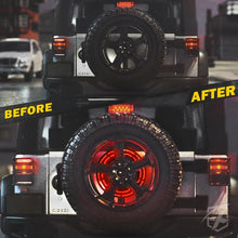 Load image into Gallery viewer, 53.99 Xprite Spare Tire LED Brake Light Jeep Wrangler JK (2007-2018) JL (2018-2020) X-Pro 14&quot; Cyclone Series Dual - TL-UNI-WHEEL-G1 - Redline360 Alternate Image