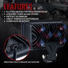 Load image into Gallery viewer, Xprite 6100 Evolution 4x6" CREE LED Headlight (Black) with Sunrise Type DRL - 1pc / 2pc / 4pc - 1pc Alternate Image
