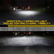 Load image into Gallery viewer, 179.99 Xprite  LED Headlights AM General Hummer (1992-2001) H1/H2 (2003-2009) w/ Halo DRL - Black / Chrome - Redline360 Alternate Image