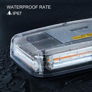 44.99 Xprite Rooftop Strobe Light Burst Series COB LED (30W) w/ Magnetic Base - White-Amber / Amber - Redline360