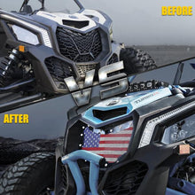 Load image into Gallery viewer, Xprite Grille Can-Am Maverick X3 (2017-2020) Black Steel w/ U.S. Flag Mesh - Default Title Alternate Image