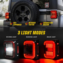 Load image into Gallery viewer, Xprite LED TaillightsJeep Wrangler JK (2007-2018) Inspire Series - Clear / Smoke - Clear Alternate Image