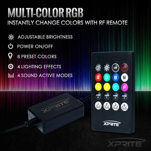 44.99 Xprite 8 RGB LED Light Pod Set w/ Remote Control - DL-L4-RC-RGB - Redline360