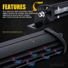 Load image into Gallery viewer, Xprite LED Light Bar w/ Amber Backlight (Single Row) Sunrise Series - 8"/20"/22"/26"/32"/42"/44"/50" - 8" Alternate Image