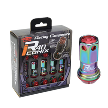Load image into Gallery viewer, Project Kics Lug Nuts Set [R40 Iconix Racing Composite] 12X1.5 or 12X1.25 - Aluminum Cap / M12X1.50 / Black / Black Cap Alternate Image