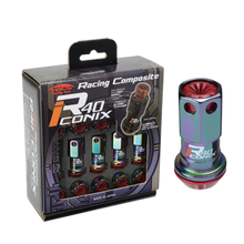 Load image into Gallery viewer, Project Kics Lug Nuts Set [R40 Iconix Racing Composite] 12X1.5 or 12X1.25 - Aluminum Cap / M12X1.50 / Black / Black Cap Alternate Image
