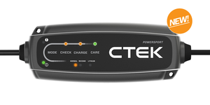 73.99 CTEK Battery Charger - CT5 POWERSPORT 12V 2.3A [WET, Ca/Ca, MF, AGM, GEL, LiFePO4] 40-339 - Redline360
