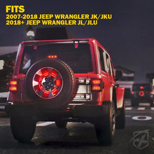 Load image into Gallery viewer, 53.99 Xprite Spare Tire LED Brake Light Jeep Wrangler JK (2007-2018) JL (2018-2020) X-Pro 14&quot; Cyclone Series Dual - TL-UNI-WHEEL-G1 - Redline360 Alternate Image