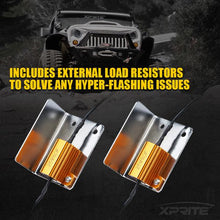 Load image into Gallery viewer, 53.99 Xprite LED Turn Signal Light Assembly Jeep Wrangler JK (2007-2018) Xprite Trio Series - Amber / Smoke - Redline360 Alternate Image