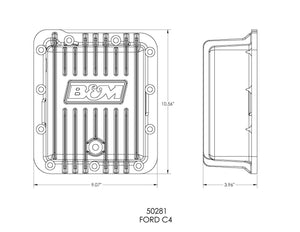 229.95 B&M Hi-Tek Deep Transmission Pan Ford [C4] (1970-1981) 50281 - Redline360