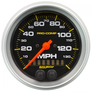 443.69 Autometer Pro-Comp GPS Digital Stepper Motor Speedometer Gauge 0-140 MPH (3-3/8") Brushed Aluminum - 5180 - Redline360