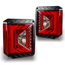 Load image into Gallery viewer, Winjet LED Tail Lights Jeep Wrangler (2007-2016) Gloss Black / Red / Smoke - Chrome / Red Alternate Image