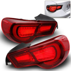 517.75 Buddy Club Tail Lights FRS/BRZ/86 (13-21) LED JDM Toms Style - Red - Redline360
