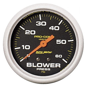 126.60 AutoMeter Pro-Comp Liquid Filled Blower Pressure Gauge (2-5/8") 5402 - Redline360
