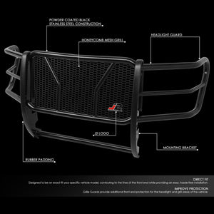 DNA Bull Bar Guard Ford F250/F350/F450/F550 SD (11-16) [Honeycomb Mesh Style / Front Bumper Guard] Black