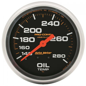 177.89 Autometer Pro-Comp Series 12 Ft. Mechanical Liquid Filled Oil Temperature Gauge (2-5/8") 5443 - Redline360