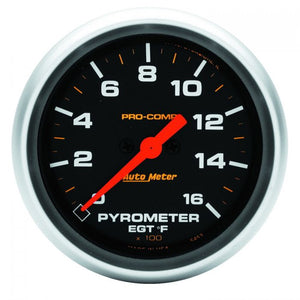 238.73 AutoMeter Pro-Comp Series Stepper Motor Pyrometer Gauge (2-5/8") Brushed Aluminum - 5444 - Redline360