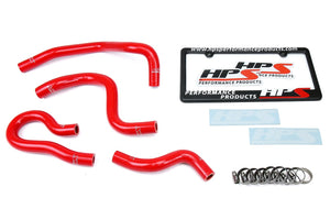 99.75 HPS Silicone Heater Hoses Honda Civic EM1 Si B16 1.6L DOHC (99-00) Red / Blue / Black - Redline360