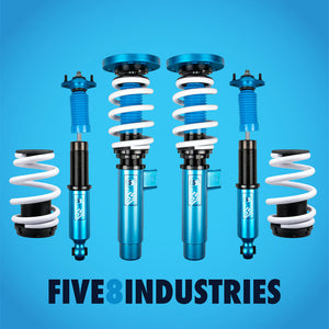 FIVE8 Coilovers BMW 3 Series E46 Non-M (99-05) SS Sport - Height Adjustable w/ Front Camber Plates