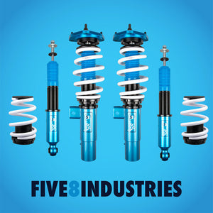 FIVE8 Coilovers Audi A3 8P FWD / Quattro (05-13) SS Sport - Height Adjustable w/ Front Camber Plates