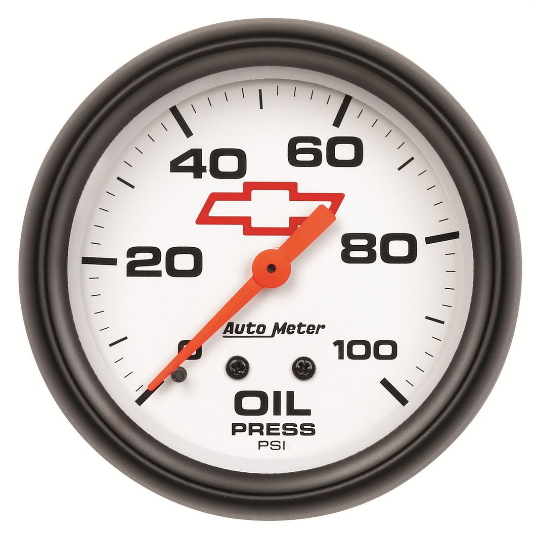 97.23 AutoMeter Chevy Bowtie Oil Pressure Gauge (2-5/8