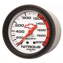 Load image into Gallery viewer, 141.29 AutoMeter Chevy Red Bowtie Mechanical Nitrous Pressure Gauge (2-5/8&quot;) 5828-00406 - Redline360 Alternate Image