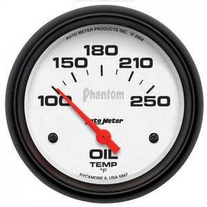98.39 Autometer Phantom Series Air-Core Oil Temperature Gauge (2-5/8") 5847 - Redline360