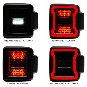 269.96 Oracle LED Tail Lights Jeep Wrangler JL (18-21) Black Series - 5852-504 - Redline360