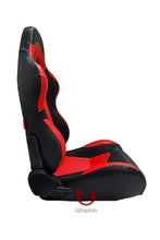 Load image into Gallery viewer, 359.00 Cipher Auto Leatherette Seats (Black/Red/Carbon Fiber - Sold as a Pair - Reclining) CPA1003CFBKRD - Redline360 Alternate Image