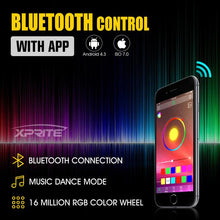 Load image into Gallery viewer, 299.99 Xprite 7" RGB LED Bluetooth Headlights Jeep Wrangler JK/JKU [w/ Fog Light Combo Kit] (2007-2018) HL-90W-G1-RGB-KIT - Redline360 Alternate Image