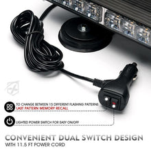 Load image into Gallery viewer, Xprite Rooftop LED Strobe Lights 18" Response Series w/ Magnetic Mount For Emergency Trucks / Vans - White/Amber Alternate Image