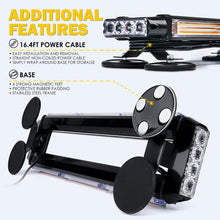 Load image into Gallery viewer, Xprite Rooftop LED Strobe Light Pursuit 20" COB Series w/ Magnetic Base - Amber / Mixed - Amber Alternate Image