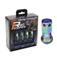 Load image into Gallery viewer, Project Kics Lug Nuts Set [R40 Iconix Racing Composite] 12X1.5 or 12X1.25 - Aluminum Cap / M12X1.50 / Black / Black Cap Alternate Image