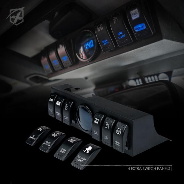Xprite G3 6 Rocker Switch Panel With Digital Voltmeter Jeep Wrangler J