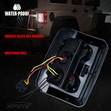 Load image into Gallery viewer, Xprite LED Taillights Jeep Wrangler JK JKU (2007-2018) Linear Series - Smoke / Clear - Clear Alternate Image