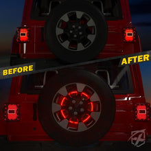 Load image into Gallery viewer, Xprite Spare Tire LED Brake Light Jeep Wrangler JL (2018-2020 ) 14" Cyclone Series - TL-JL-WHEEL-G1 - Default Title Alternate Image