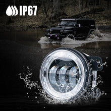 Load image into Gallery viewer, Xprite 4" LED Fog Light Land Rover Defender 90/110 w/ RGB Halo - FL-R4IN-RGB - Default Title Alternate Image