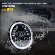 Load image into Gallery viewer, Xprite LED Headlights AM General Hummer (1992-2001) Land Rover Defender 90/110 7" Prism Series 85W w/ DRL - HL-R7IN-G10-G2 - Default Title Alternate Image