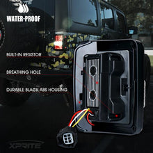 Load image into Gallery viewer, Xprite LED Taillights Jeep Wrangler JK (2007-2018) Destroyer Series - Clear / Smoke - Clear Alternate Image
